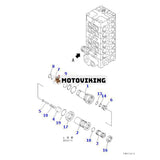 Ombyggd kontrollventil 723-56-11203 för Komatsu grävmaskin PC120-6