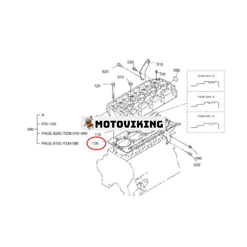 Topplockspackning YF1-C0200-36-10 för Yamaha Generator EDL30000SE