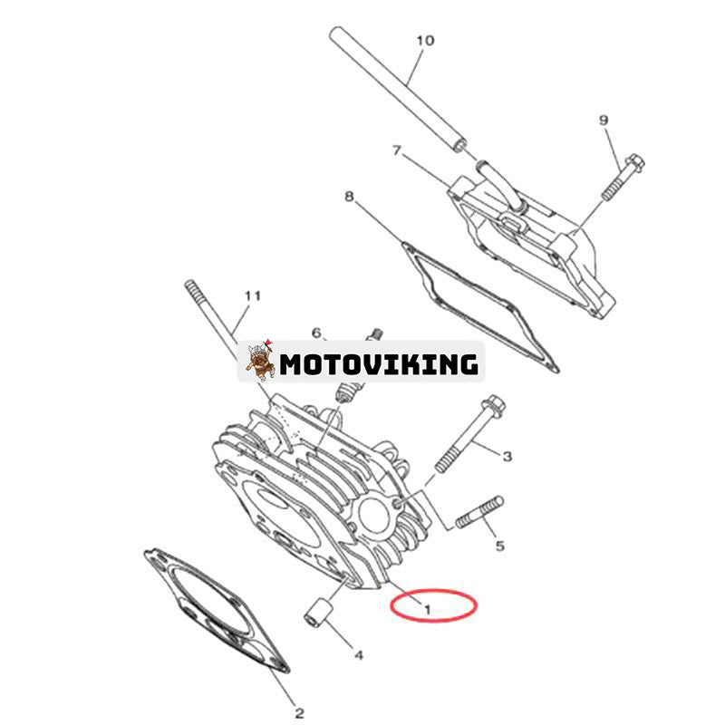 Cylinderhuvud 7HD-E1111-01-00 för Yamaha Generator EF7200E