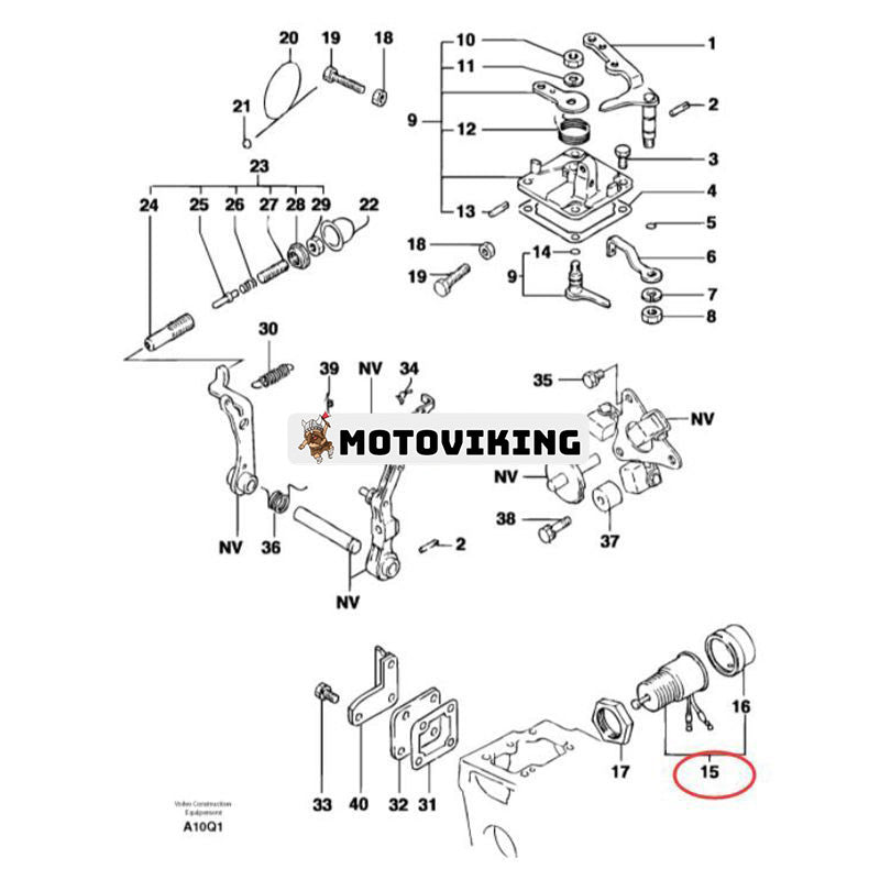 12V bränslestoppsolenoid PJ7413147 för Volvo grävmaskin EC14