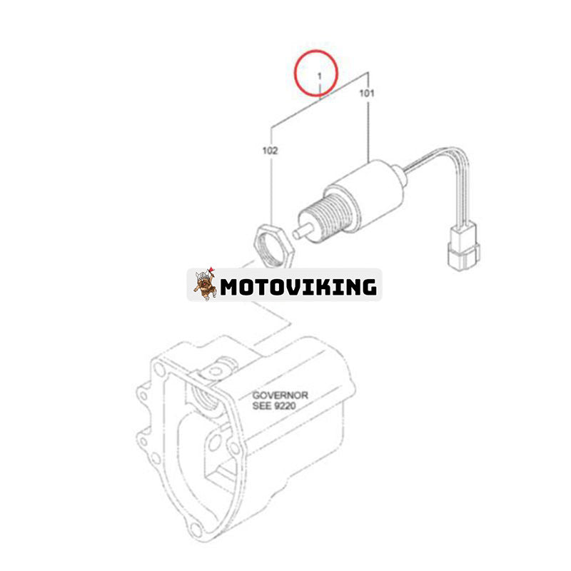 12V avstängningsstoppmagnet XJAF-01561 för Hyundai bandgrävmaskin R28-7 R35-7 R36N-7 R25Z-9A R27Z-9