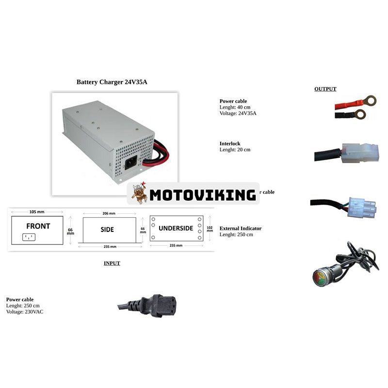 24V 35A batteriladdare HA-2901009600 för Haulotte Compact14 Star10 Star8