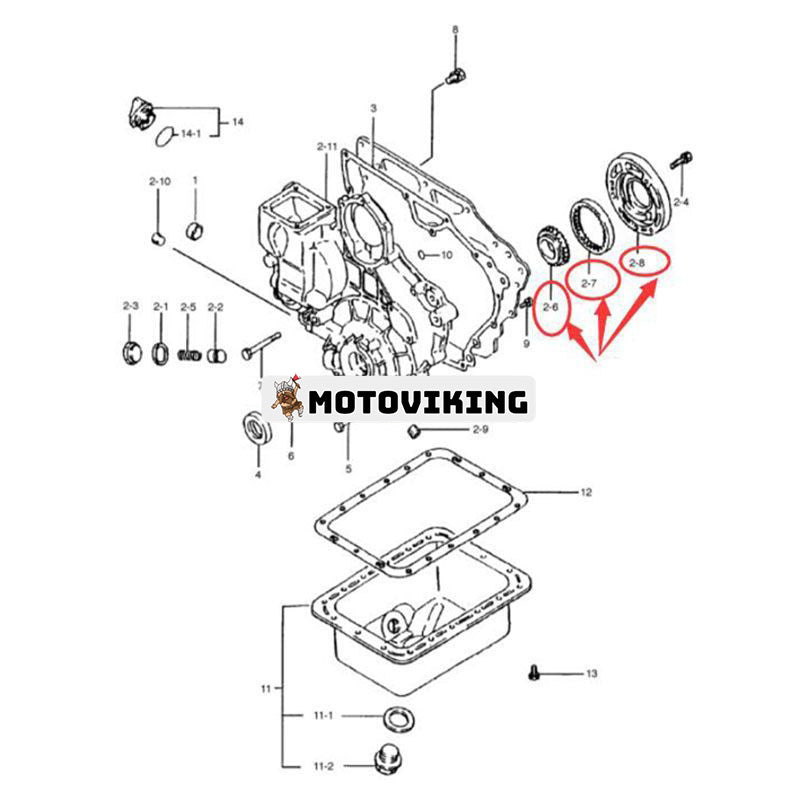 Oljetråg Assy PJ7410671 PJ7410582 PJ7410581 för Volvo EC13 EC14 EC15 EC15B EC20 EC20B