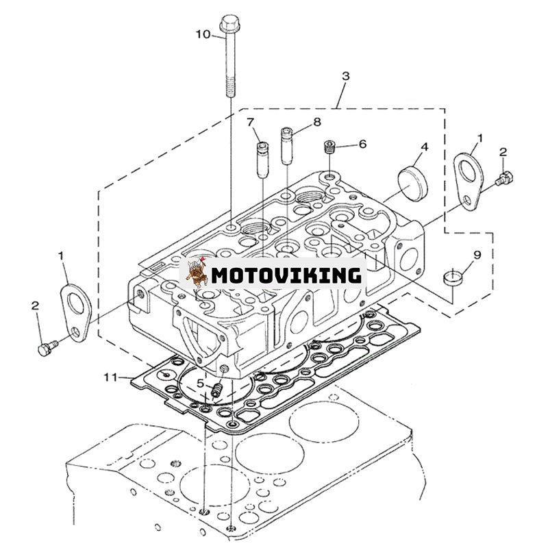 Komplett cylinderhuvud YF1-G6890-30-42 YF1-G6860-30-43 för Yamaha Generator EDL7000SE EDL11000SE