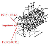 Topplockspackning 15975-03310 för Kubota D750 motor B5200D B5200E B7100 traktor