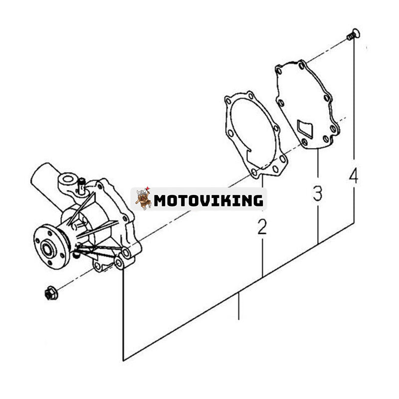 Vattenpump 6213-610-011-20 6213-610-004-2F för Iseki Engine E393 E3100 E3CE E3112 E4CG E3CD D4CD Traktor SF200 SF230 SF310