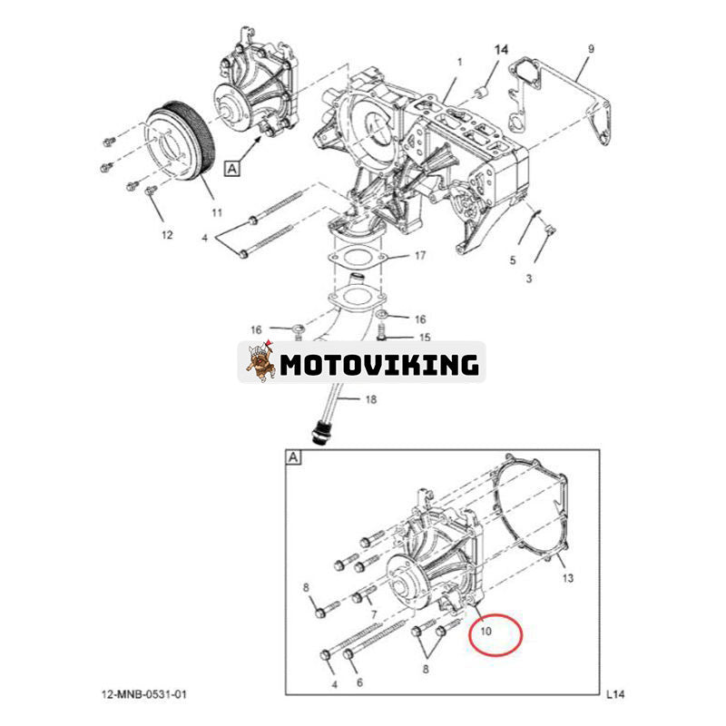 Vattenpump med packning 7091873C1 för International MAXXFORCE 13 Caterpillar CAT CT15 CT13 CT11 motor