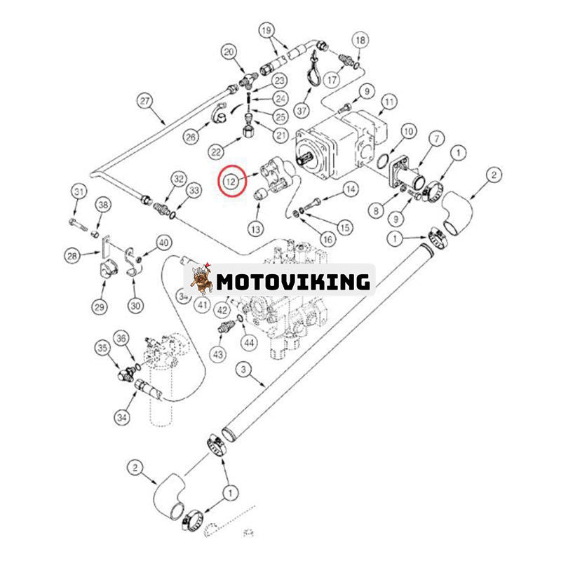 17T splined hydraulisk pumpkoppling 257948A1 för New Holland traktorlastare U80 LV80