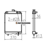 Vattentank Kylare Assy RA211-42300 RA21142300 för Kubota grävmaskin U15 U16 U17