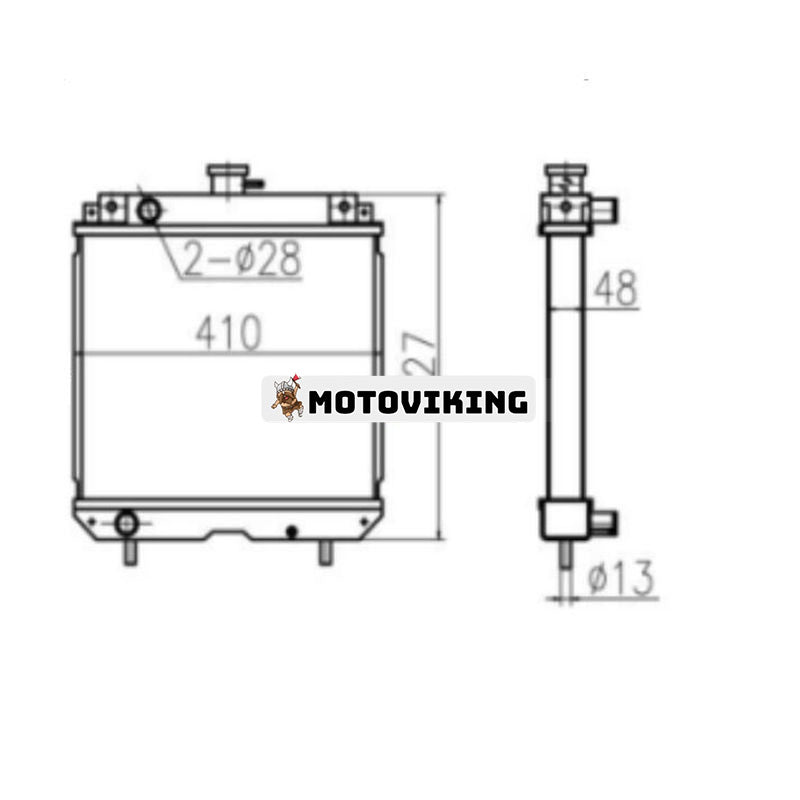 Vattentank Kylare Assy 52420-2599-2 5242025992 för Kubota skördetröska skärblad R1-211