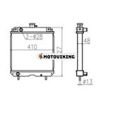 Vattentank Kylare Assy 52420-2599-2 5242025992 för Kubota skördetröska skärblad R1-211