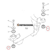 1 set motormonteringsdyna 103-01-31130 103-01-31120 för Komatsu grävmaskin PC100-5 PC120-5 PC130-5 PC60-5 PC60-6 PC70-6 PC75UD-2 PC75UU-1 PC75UU-2