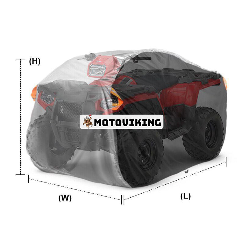 Vattentät ATV-kåpa Universal förvaringsfyrhjuling för Kawasaki KFX400 KFX450R KFX700 Prairie 300 360