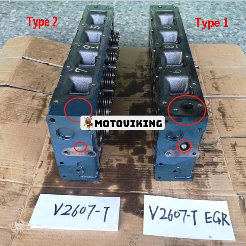 Kubota Engine V2607 Cylinderhuvud 7000644 7313830 för Bobcat Loader S160 S185 S205 S550 S570 S590 T180 T190 T550 T590