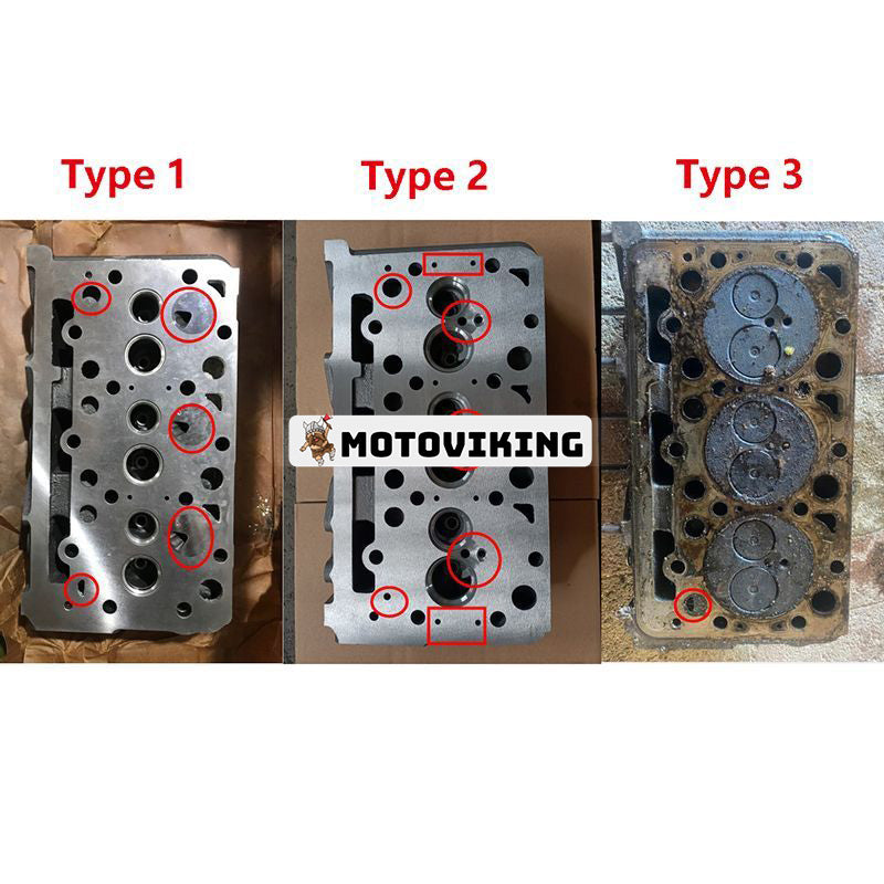 D1803 D1803-M-D1-E3B-BC-3 Komplett cylinderhuvud med ventiler 7008889 för Kubota Engine Bobcat-grävmaskin E32 E35