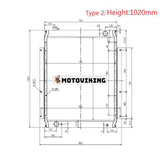 Vattentank Kylarkärna Assy 20Y-03-21710 för Komatsu Engine 6D95 6D102 Grävmaskin PC200-6 PC240-6 PC220-6