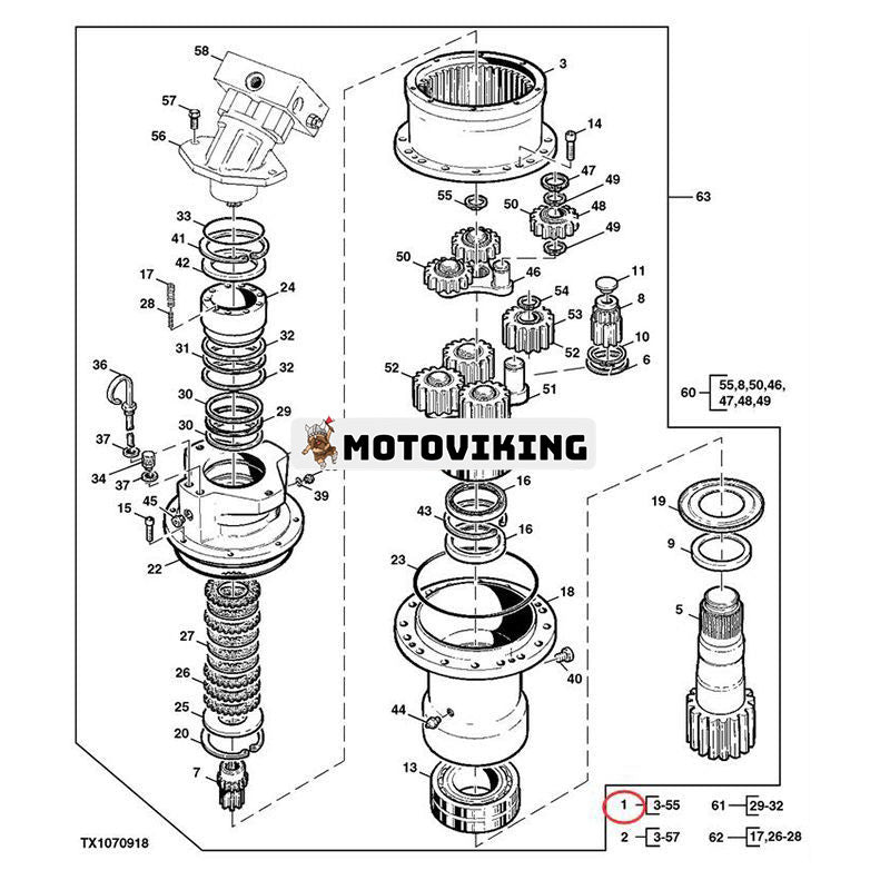 Bosch Rexroth R986110437 Hydraulisk axialkolvmotor F434661 för John Deere 608B 759G 850 950 953G 803M 859M 909M 959M
