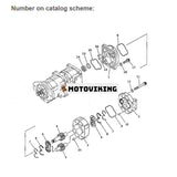 Hydraulisk kugghjulspump Assy 705-11-27630 för Komatsu kranar LW100-1X LW100-1H