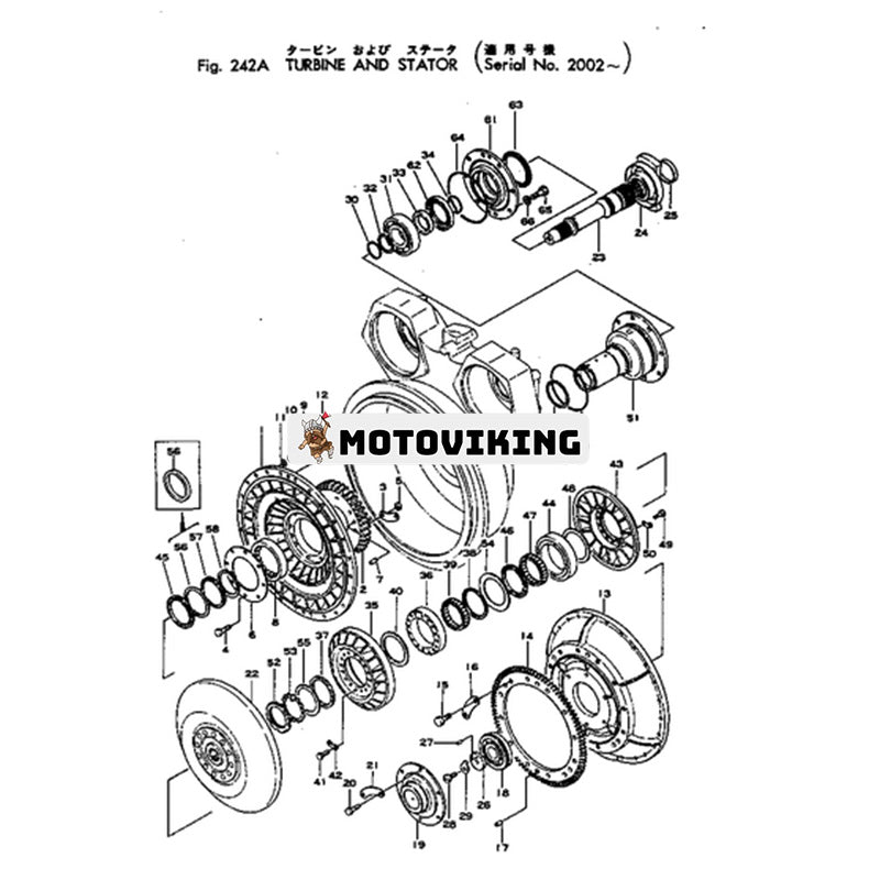 Hjul 145-13-22160 för Komatsu D65S-6 D55S-3 D65E-6 D65A-6 Bulldozers D55S-3