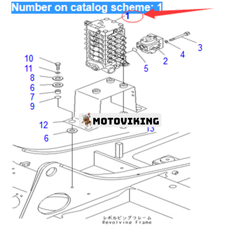 Huvudventil Assy 723-26-13101 för Komatsu PC60-7 PC70-7 grävmaskin