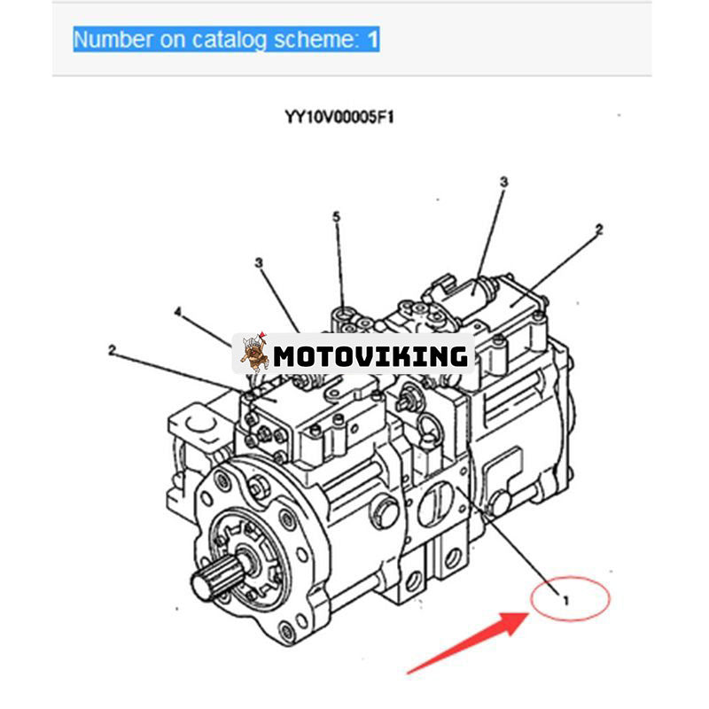 Hydraulisk huvudpump YX10V00003F1 för Kobelco SK135SRLC-1E SK135SRLC SK135SRL-1E SK135SRL grävmaskin