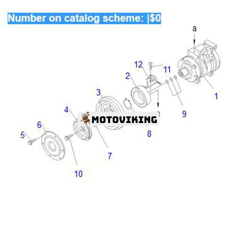 10S15C A/C Kompressor 17A-911-4810 för Komatsu Bulldozer D155A-6 D155AX-5 D155AX-6 D155AX-6A D275A-5R