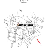 Vattentankkylare 4217469 för Hitachi grävmaskin EX60-1 EX60G EX60SR