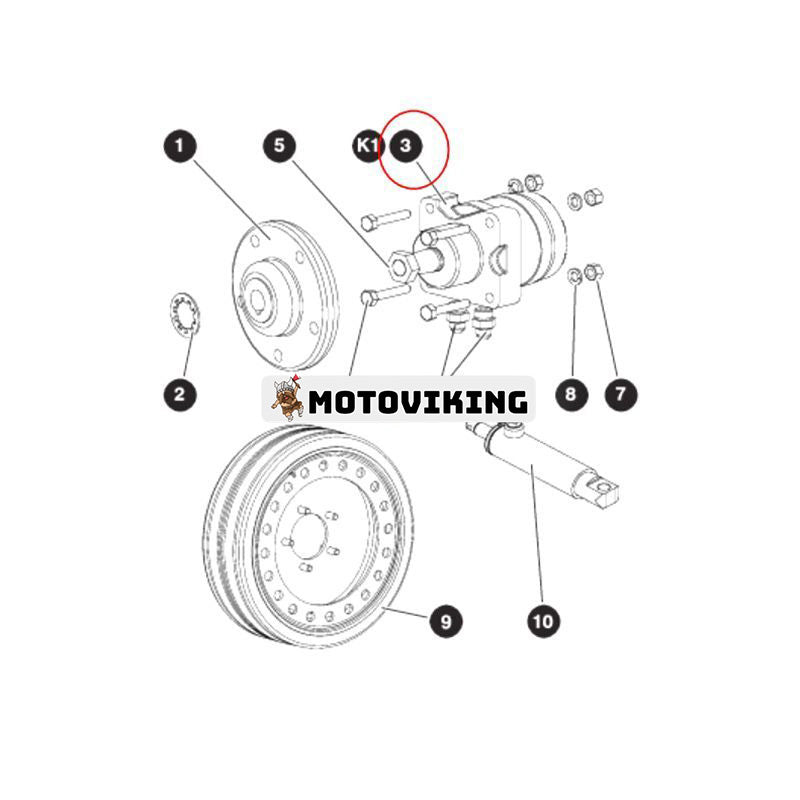 300CC Hjulmotor SJ-204324 för SkyJack Saxlift SJIII 4632 4626