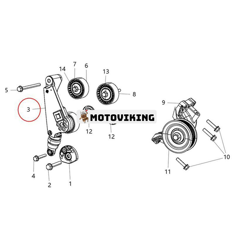 Tillbehör bältessträckare 04627038AA 4627038AA för 2012-2018 Jeep Wrangler JK 6-cylindrig 3,6L