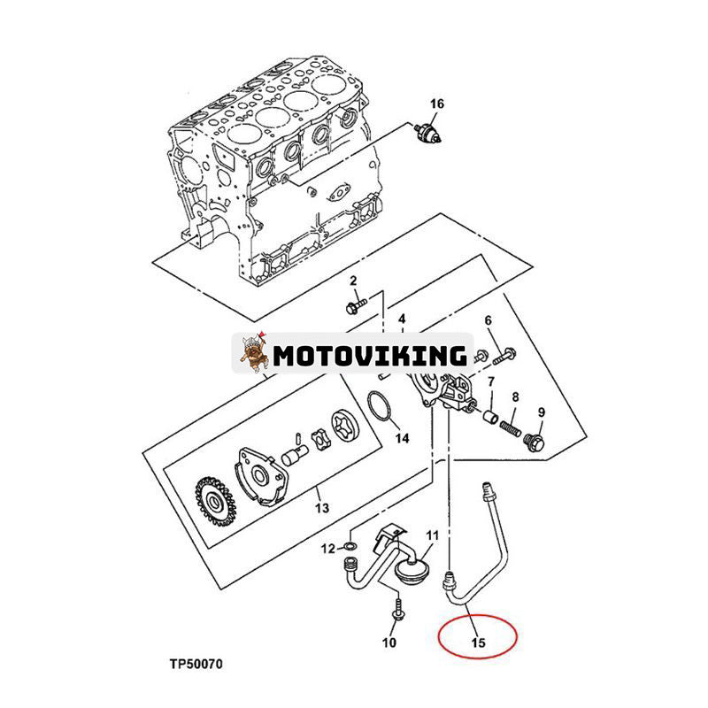 Oljepumpsrör 8970454000 för Isuzu Engine 4LE2 John Deere grävmaskin 35ZTS 50C 27C 75D 50ZTS 27ZTS 85D 35C