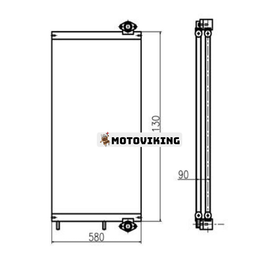 För Komatsu grävmaskin PC300-8 PC350-8 Hydrauloljekylare 207-03-76320