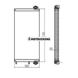 För Komatsu grävmaskin PC300-8 PC350-8 Hydrauloljekylare 207-03-76320