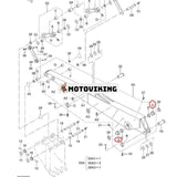 Armbussning 4443878 för John Deere grävmaskin 120D 130G 135D 135G 135C 120C