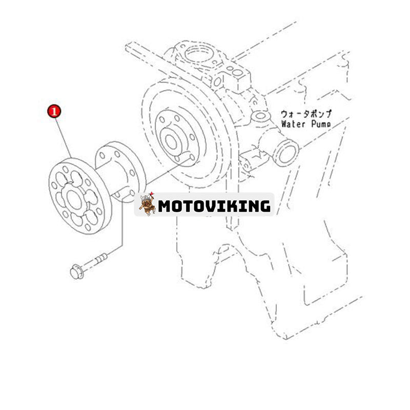 Kylfläkt Spacer 6206-61-3990 för Komatsu Engine 6D95L S4D95L S6D102E S6D95L Grävmaskin PC130F-7