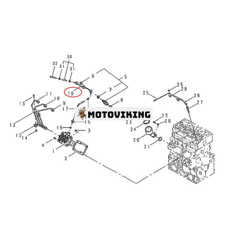 Leak-Off Pipe 131606920 för Perkins Shibaura Engine S773 Hitachi Grävmaskin ZX20U ZX20UR New Holland TZ22DA T1010 T1030 TZ25DA CASE DX25E DX18E DX22E Traktor