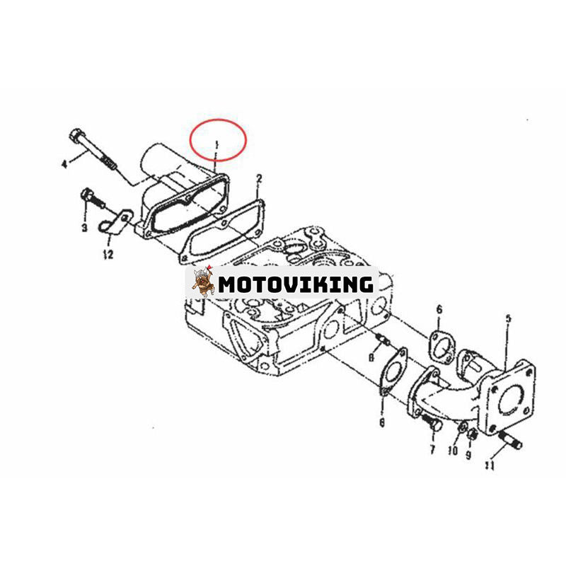 Insugningsrör 15841-11760 15841-11770 för Kubota Engine Z482 Generator G-5500S