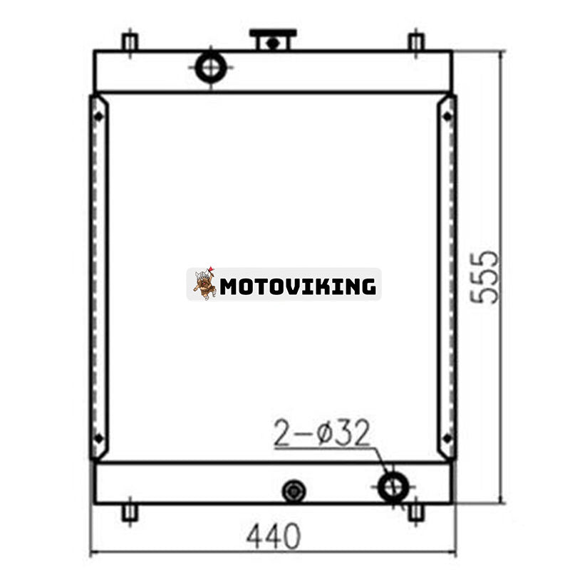 Kylare 4611871 4467233 för Hitachi grävmaskin ZAX50U