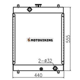 Kylare 4611871 4467233 för Hitachi grävmaskin ZAX50U