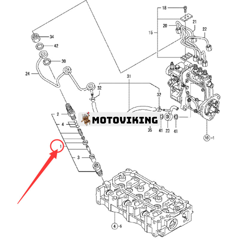 3st Bränsleinsprutare 119515-53001 för Yanmar motor 3TNM68 3TNM72 3TNM74F 3TNV70 3TNV76 3YM27A John Deere Hitachi grävmaskin ZX17U-2 ZX17UNA-2 Cub Cadet Fordon 4x4