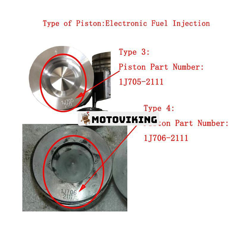 Reparationssats för Kubota Engine V2607 V2607T V2607-DI Lastare SSV65 SSV65C SSV65P R530 R630