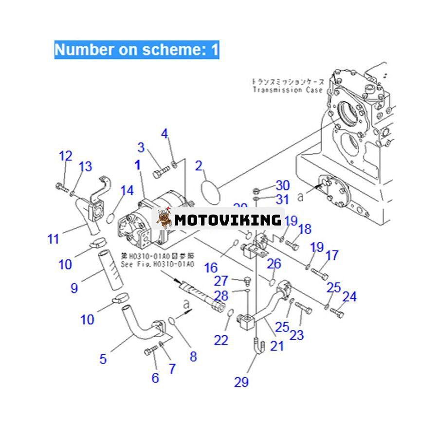 För Komatsu Bulldozer D41E-6 D41P-6 D41E6T D41E-BB-6C Hydraulpump 705-52-21170