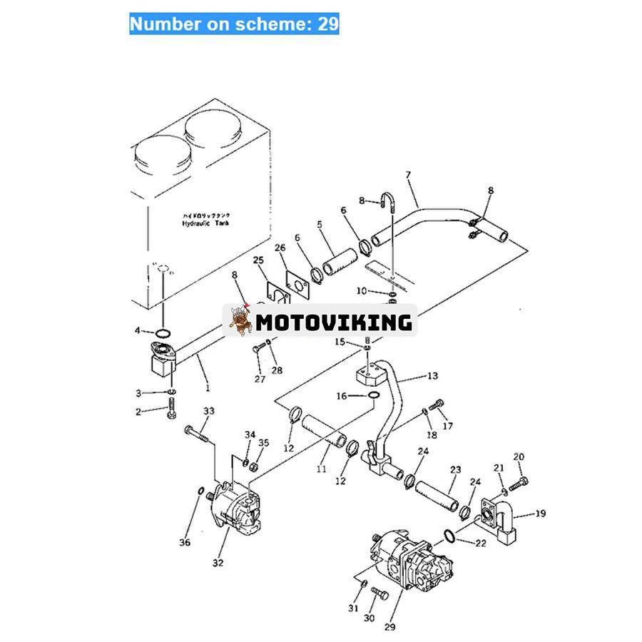 För Komatsu grävmaskin PC30-1 Hydraulpump 705-52-10070