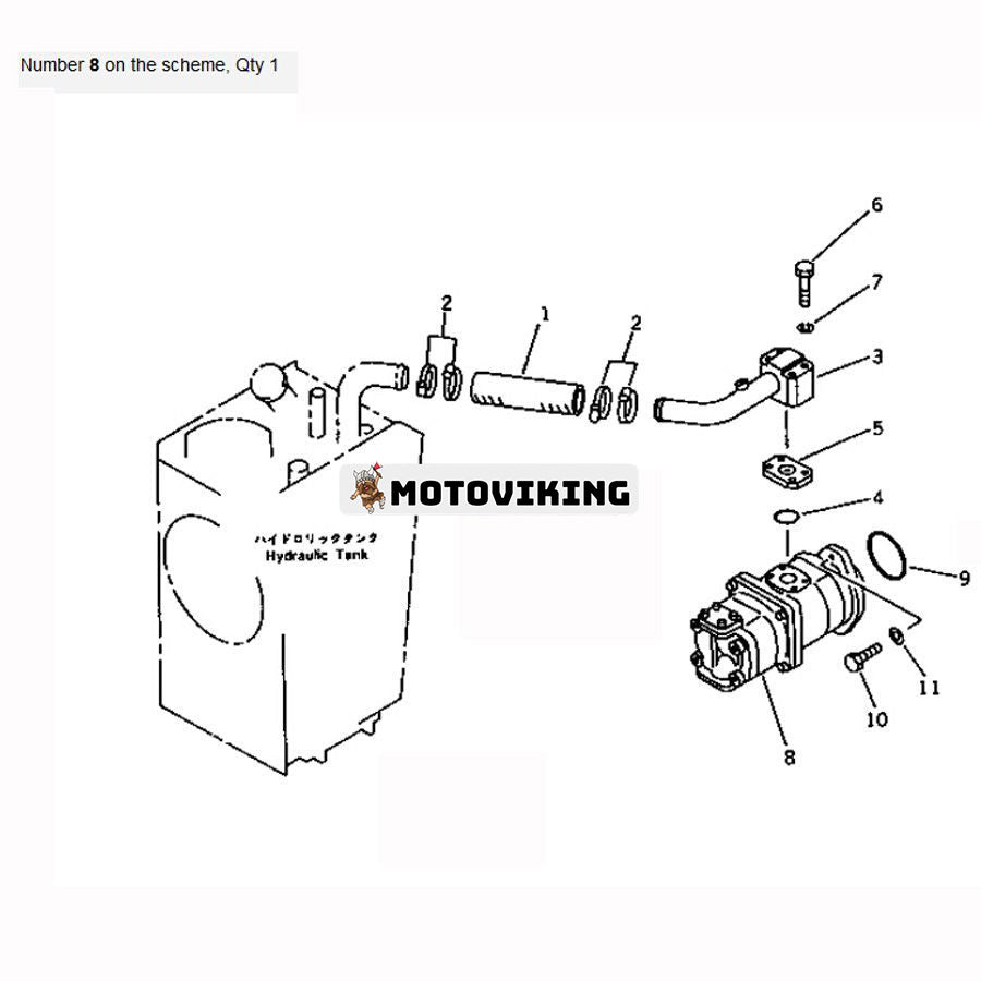 För Komatsu hjullastare WA180-1 WA200-1 WA200-3 WA250-3 Hydraulpump 705-51-20090