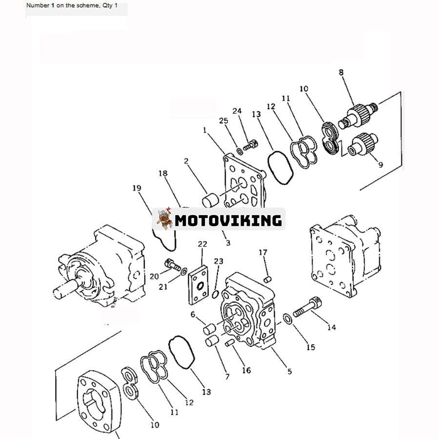 Hydraulpump 705-41-08001 för Komatsu grävmaskin PC38UU-1 PC30-6 PC20-6