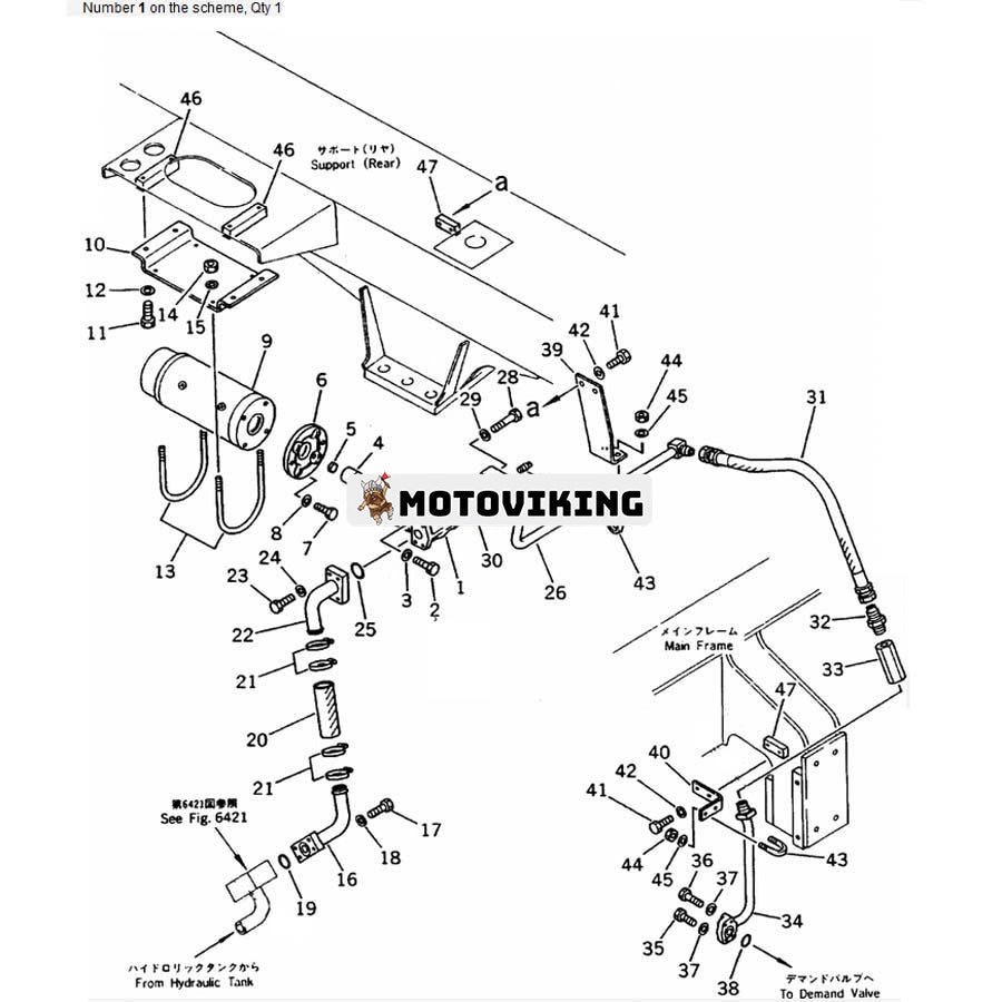 För Komatsu grävmaskin PC40-1 PC40-2 PC40-3 Hydraulpump 705-11-23010