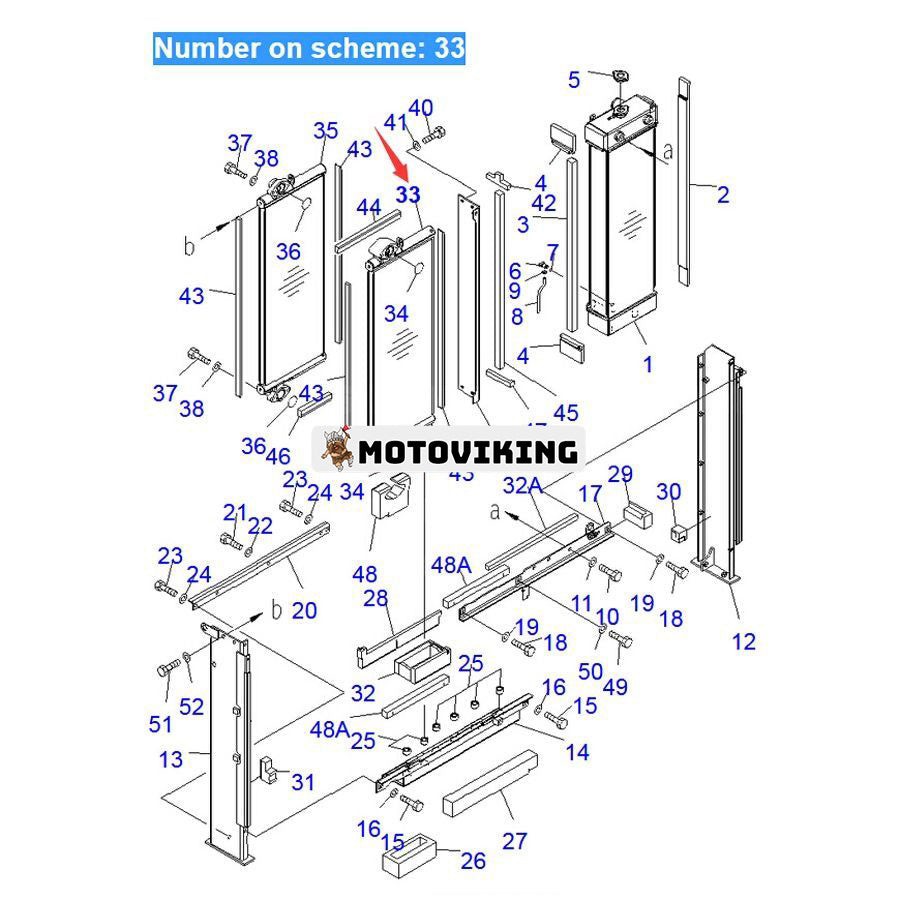 För Komatsu grävmaskin PC160LC-7 PC160LC-7K PC180LC-7K PC180NLC-7K Hydraulisk oljekylare 21K-03-71121