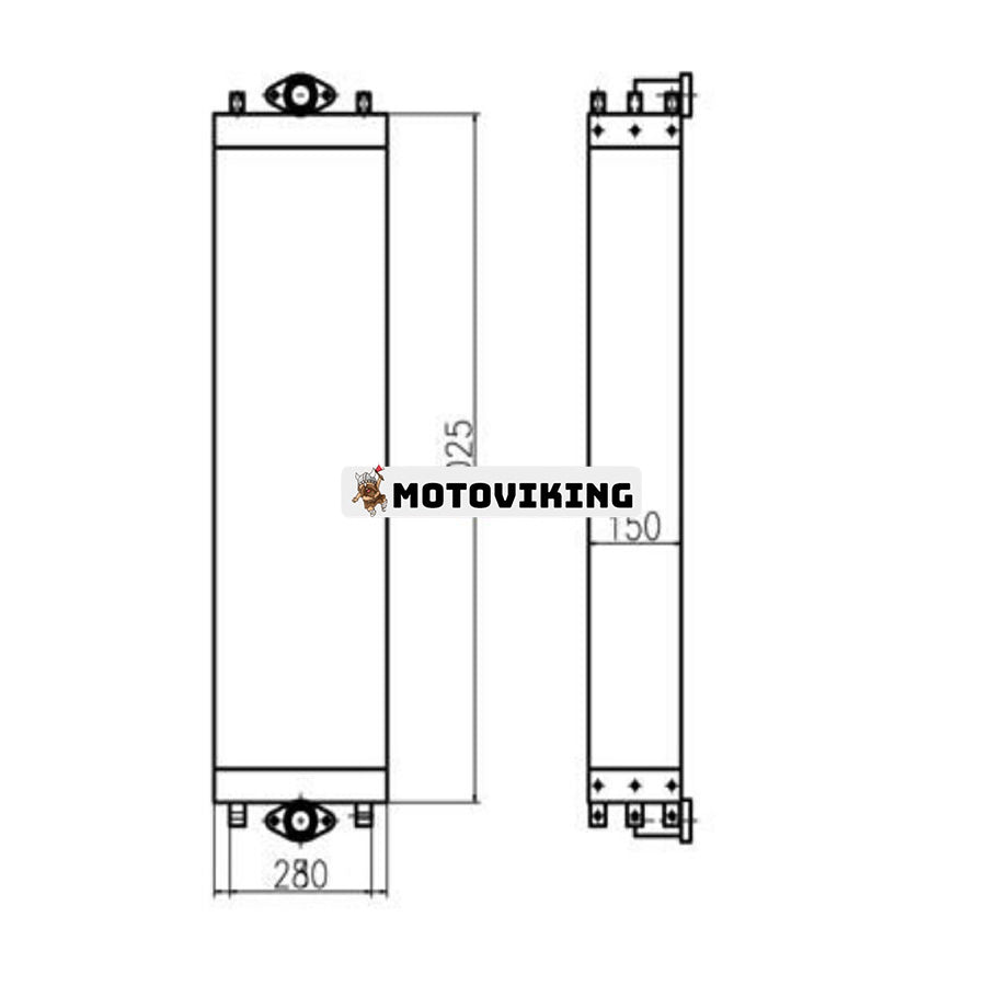 För Komatsu grävmaskin PC200-8 PC220-8 PC240-8K Hydrauloljekylare 20Y-03-41661 20Y-03-41681 20Y-03-41121