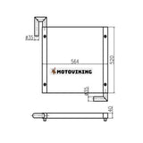 För Hitachi Grävmaskin EX60-5 EX60-5LC Hydrauloljekylare 4397056