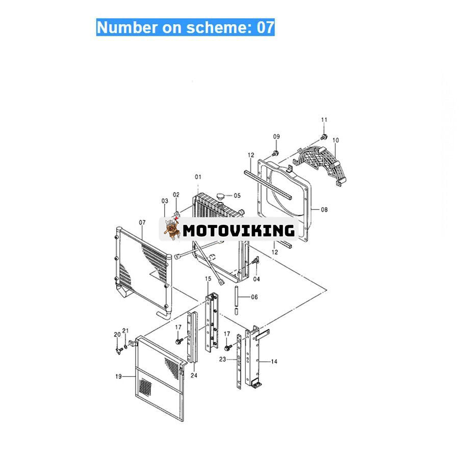 Hydraulisk oljekylare 4365742 för Hitachi grävmaskin EX100-5 EX110-5 EX120-5 EX130H-5 EX150LC-5 EX160LC-5