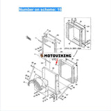 För Hitachi Grävmaskin EX200 EX200K Hydrauloljekylare ASS'Y 4208651